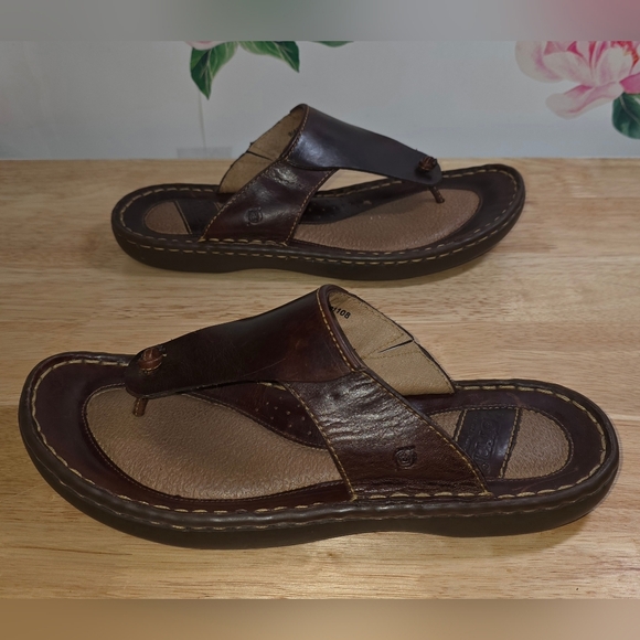 Born Hand Crafted Leather Thong Sandals Size 9 - Picture 4 of 9
